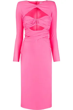 Self-Portrait Cut-out-detail jersey midi dress