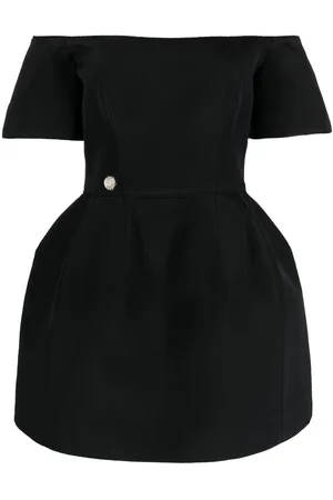 Philipp Plein Off-shoulder silk mini dress