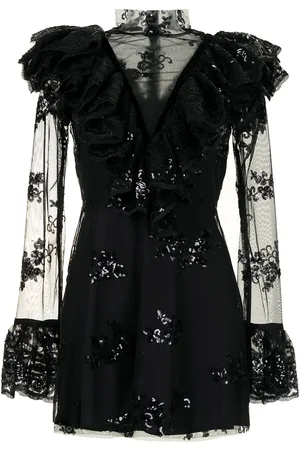 Macgraw Sheer panel sequin minidress