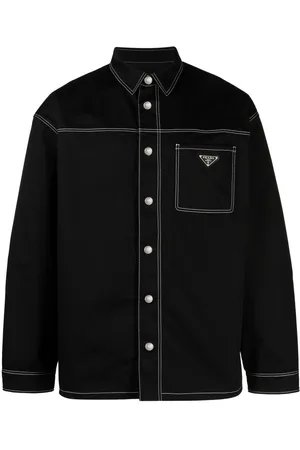 Prada Contrast-stitching denim shirt