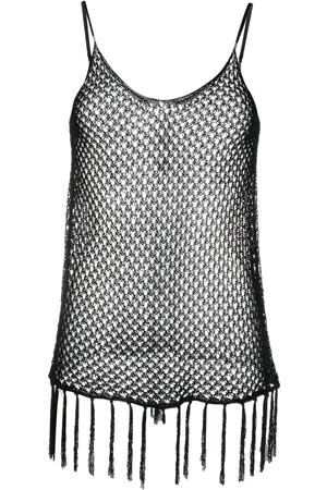 DODO BAR OR Open-knit fringed top