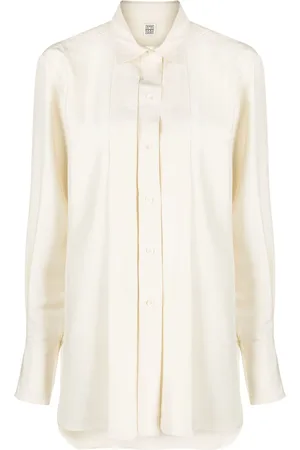 Totême Pleated silk shirt