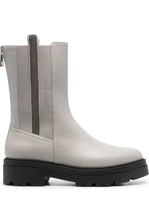 Fabiana Filippi Bead-embellished combat boots