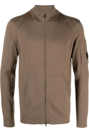 C.P. Company Lens-detail zipped cotton cardigan