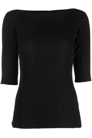 Calvin Klein Boat-neck ribbed-knit top