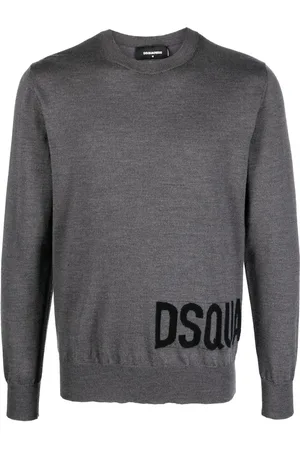 Dsquared2 Logo-intarsia crew-neck sweater