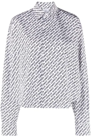 Vetements Logo-print cotton shirt