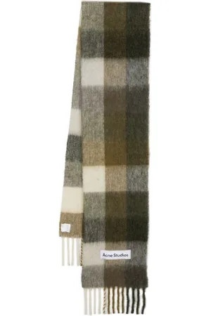 Acne Studios Checked mohair-blend scarf