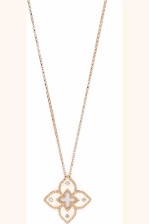 Roberto Coin 18kt rose gold Venetian Princess diamond pendant necklace