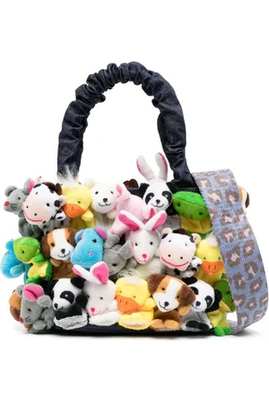 La Milanesa Toys appliquéd denim tote bag