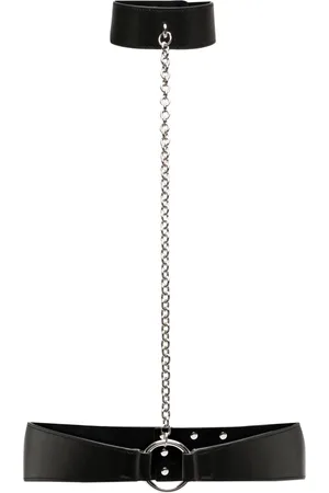 FLEUR DU MAL Chain-link leather harness