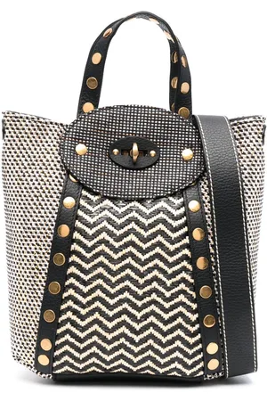 Zanellato Woven-wicker zig-zag pattern tote bag