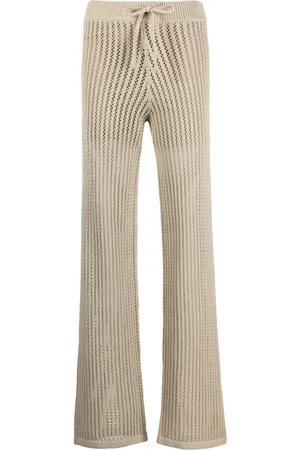 HUGO BOSS Open-knit straight-leg trousers
