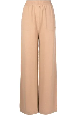 Msgm Embroidered-logo knit trousers