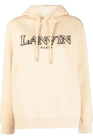 Lanvin Logo-embroidered cotton hoodie