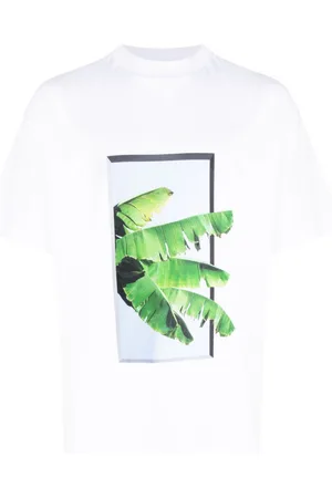 BLUE SKY INN Leaf-print cotton T-shirt