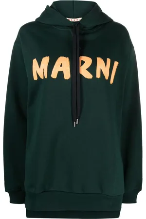 Marni Logo-print cotton hoodie