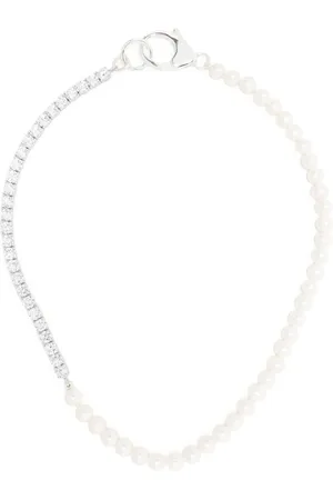 Hatton Labs Sterling pearl tennis necklace