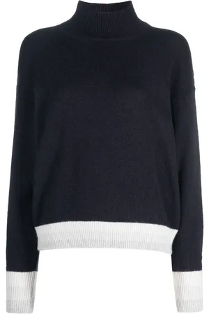 PESERICO SIGN Contrasting-border high-neck jumper