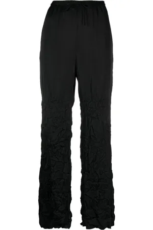 Maison Margiela Drawstring-waist crinkled straight trousers