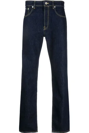 Kenzo Logo-patch straight-leg jeans
