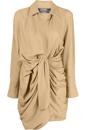 Jacquemus La Robe Bahia draped minidress