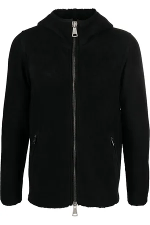 GIORGIO BRATO Zip-up leather hooded jacket