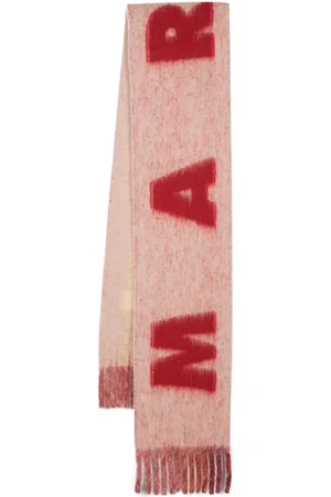 Marni Intarsia-knit logo scarf