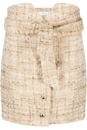 IRO Belted tweed miniskirt