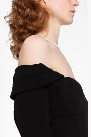 MAGDA BUTRYM Off-shoulder sweetheart-neck minidress