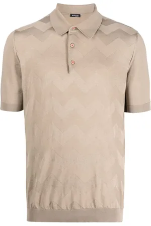 Kiton Wave-pattern short-sleeve polo shirt