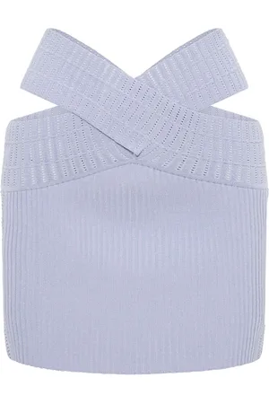 DION LEE Snakeskin ribbed miniskirt