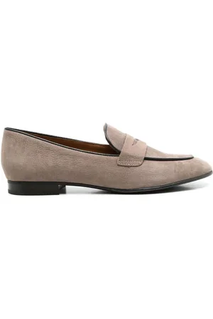 Sarah Chofakian Lauren penny-slot leather loafers