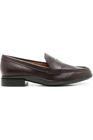 Sarah Chofakian Ignes almond-toe leather loafers