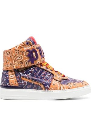 Philipp Plein Paisley-print hi-top sneakers