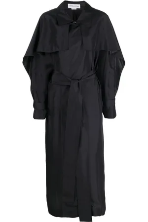 Victoria Beckham Draped silk trench coat