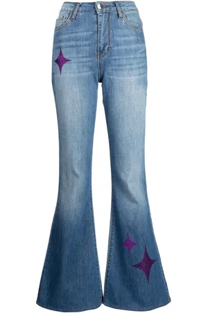 Madison.Maison Star-print high-rise flared jeans