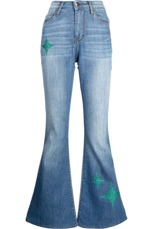 Madison.Maison Star-print high-rise flared jeans