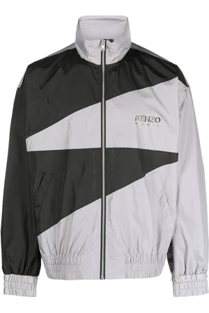 Kenzo Two-tone logo-print lightweight jacket