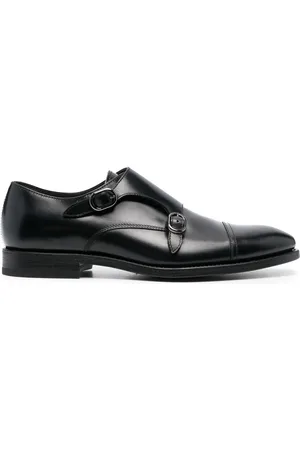 HENDERSON BARACCO Side-buckle leather monk shoes