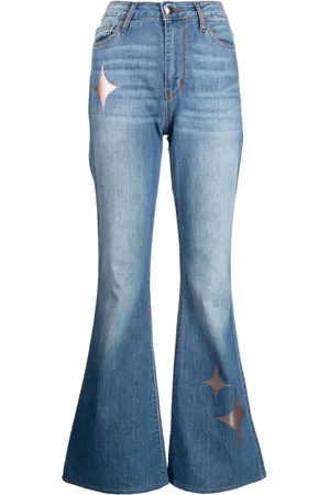 Madison.Maison Star-print high-rise flared jeans