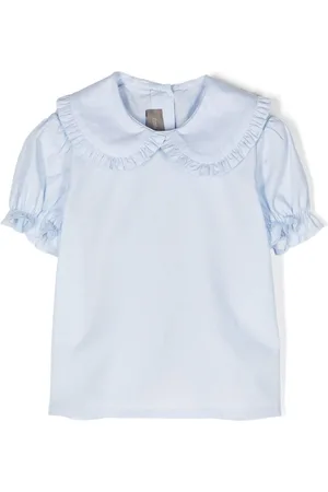LITTLE BEAR Ruffled-trim short-sleeved blouse