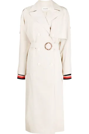 Sonia by Sonia Rykiel Stripe-detail belted trench coat