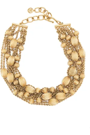 Givenchy 1990s spheres motif multi-chain necklace