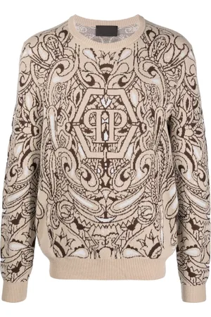 Philipp Plein Paisley-print cashmere-silk jumper