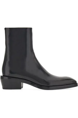 Salvatore Ferragamo Squared-toe leather ankle boots