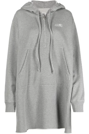 Maison Margiela Logo-print cotton hoodie dress
