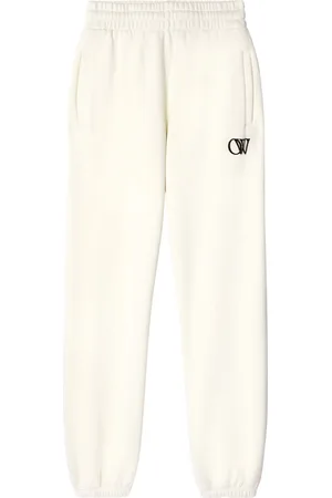 OFF-WHITE OW-print cotton track pants