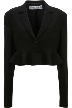 J.W.Anderson Ruffled-trim cropped blazer