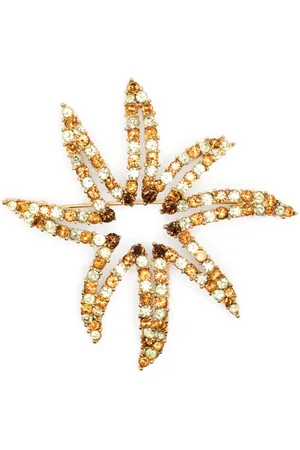 Givenchy 1990s rhinestone-embellished starfish brooch
